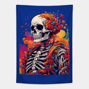 Rainbow Skeleton 3 Tapestry