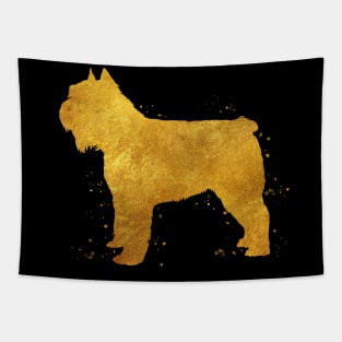 Bouvier des flandres dog golden art Tapestry