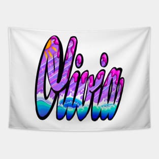 Olivia personalised customised  name Olivia Tapestry