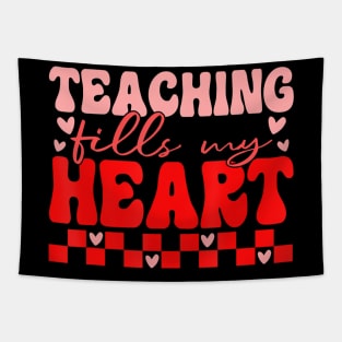 Valentine 2023 Outfit Retro Groovy Valentines Day Teachers Tapestry