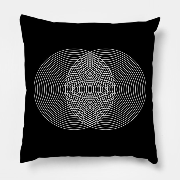 intersecting circles Pillow by lkn
