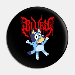 Bluey Black Metal Pin