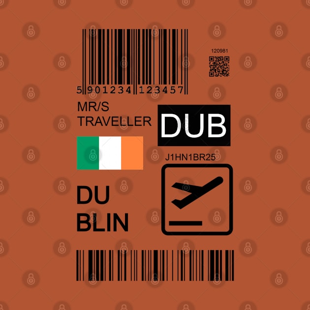 Dublin Ireland travel ticket by Travellers