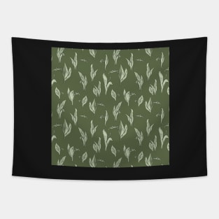 Lily-of-the-valley vintage green Tapestry