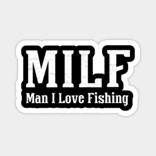 Vintage Man I Love Fishing Magnet