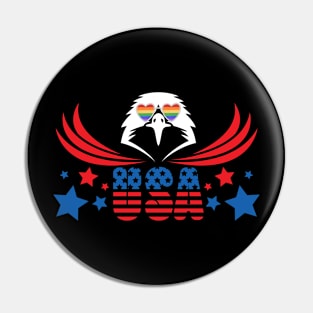 American LGBT 4th of July Pin