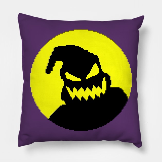 Pixelated Oogie Boogie Man Pillow by pookiemccool