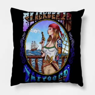 Blackbeard Tattoo Co. Pillow