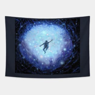 Astronaut floating in space Tapestry