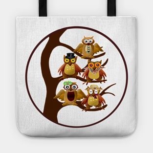 Cool owl family Tote