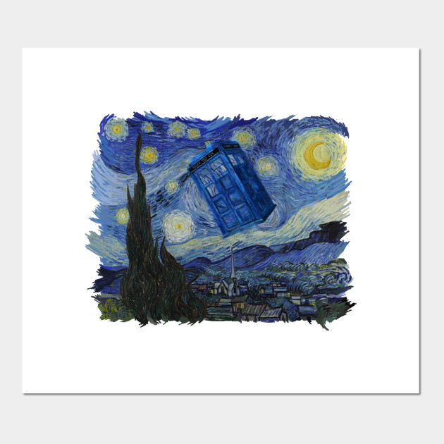 Tardis Starry Night Doctor Who Posters And Art Prints Teepublic