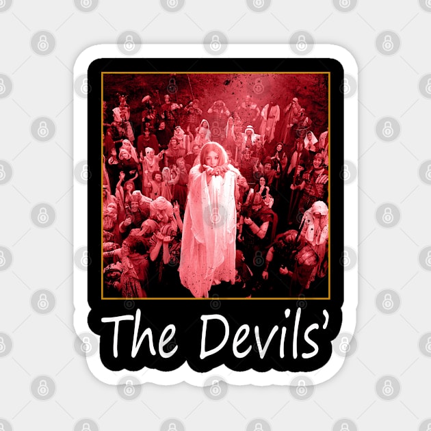 Dress to Defy Devil Characters on Edgy Movie-Inspired Tees Magnet by HOuseColorFULL