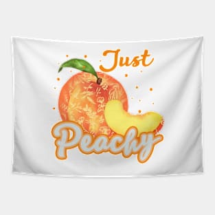 Just Peachy Peach - Funny Peach pun Tapestry