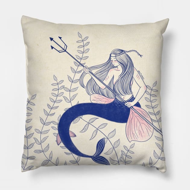 Mermaid Pillow by ontungc