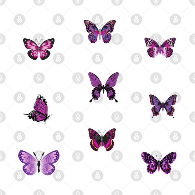 purple butterfly by Wolf Clothing Co