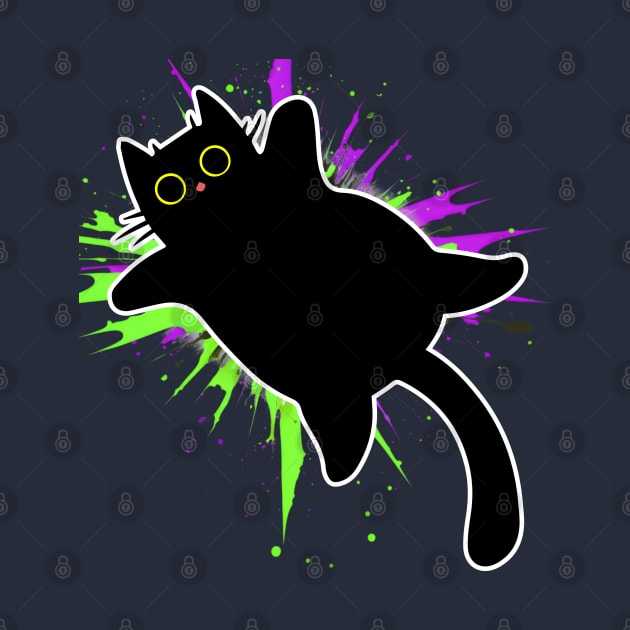 Funky Paint Explosion by Black Cat by vystudio