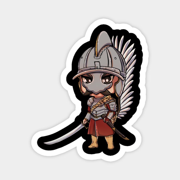 Galloping Glory: Polish Winged Hussar Magnet by Holymayo Tee