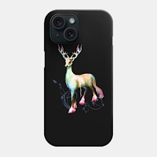 Wonderful fantasy deer in a winter landscape Phone Case