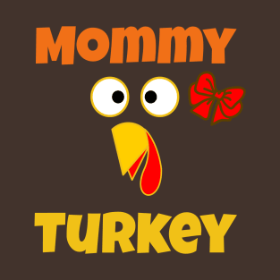 Mommy Turkey Thanksgiving Family Matching Pajama Mom T-Shirt