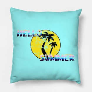 Hello Summer! (Distressed Version) Pillow