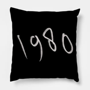 Hand Drawn 1980 Pillow