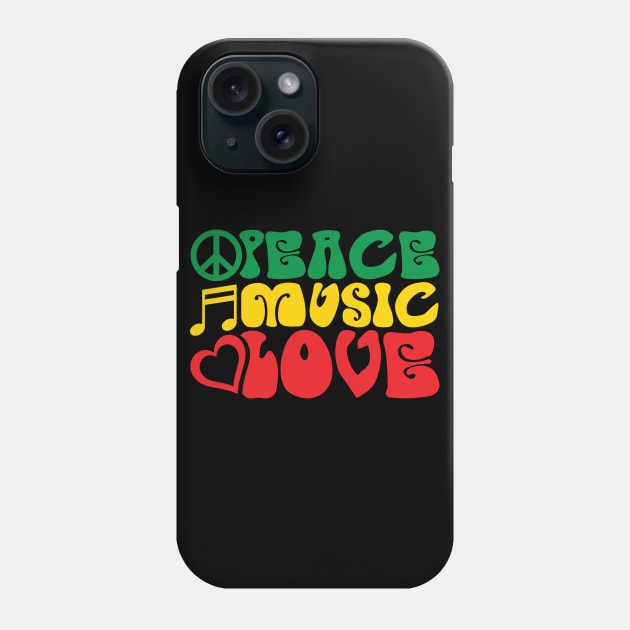 Peace Music Love Phone Case by defytees