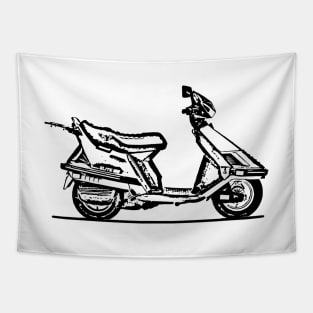 1985 CH150 Motorcycle Sketch Art Tapestry