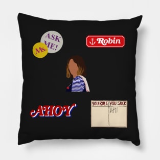 Ahoy sticker set Pillow