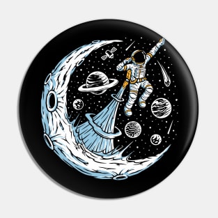 astronaut flying illustration Pin