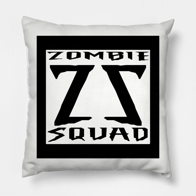 Zombie Squad ZS Sinister (Black) Pillow by Zombie Squad Clothing