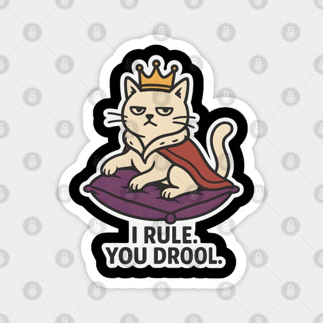 I Rule. You Drool. Magnet by meowsterpaws