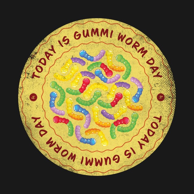 Today is Gummi Worm Day Badge by lvrdesign