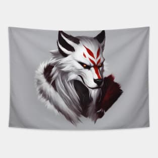 werewolf fantasy art red Tapestry