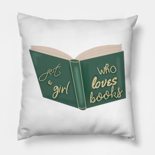 Green vintage book Pillow