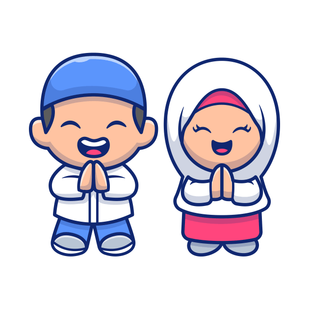 Cute boy and girl moslem by Catalyst Labs