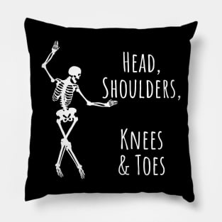 Head Shoulders Knees and Toes Skeleton Dancing Pillow