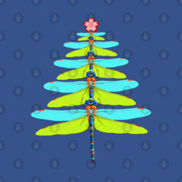 Disover Dragonfly Christmas Tree Cute Dragonfly Essential - Dragonfly Christmas Tree - T-Shirt