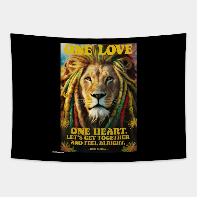 love reggae lion Tapestry by JIUJITSU- BJJ