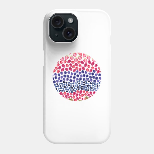 Berry bliss - Strawberry, blueberry, mulberry, raspberry, Phone Case by Harpleydesign