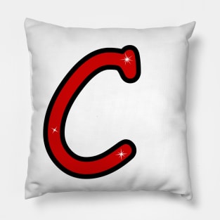 Letter C. Name with letter C. Personalized gift. Abbreviation. Abbreviation. Lettering Pillow