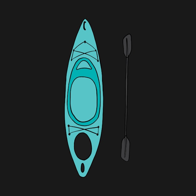 Kayak and Paddle Set by murialbezanson