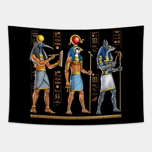 Egyptian Gods Anubis Thoth and Horus Tapestry