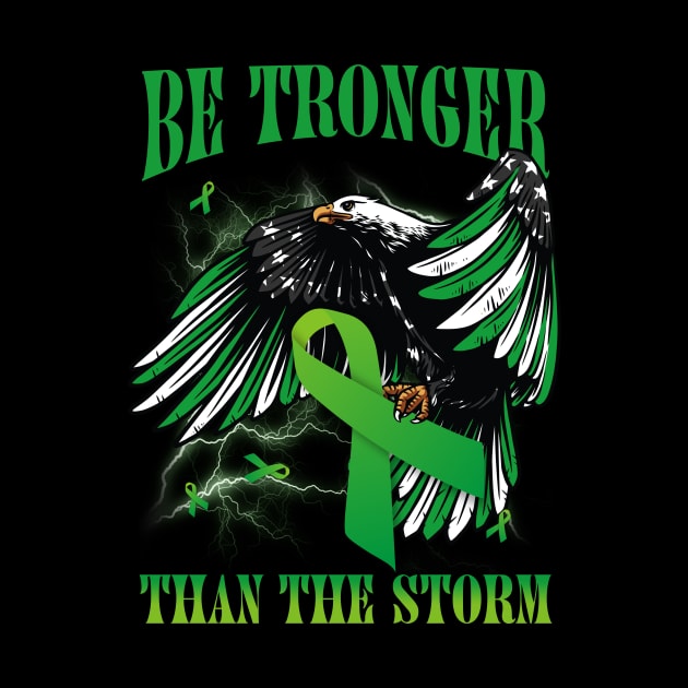 Eagle Be Stronger Than The Storm Mental Health Awareness Ribbon by ttao4164