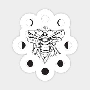 Moon Bee - Black &amp; White Magnet