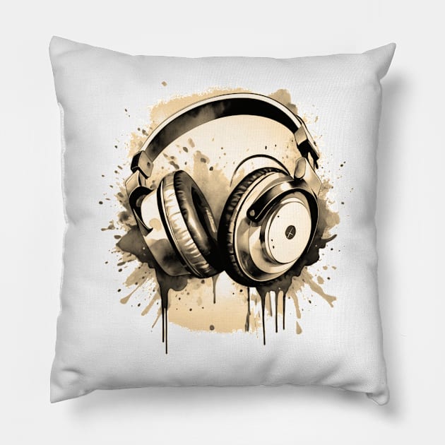 Headphones Pillow by Warp9