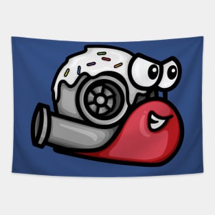 Turbo Snail - Red and White Donut Tapestry