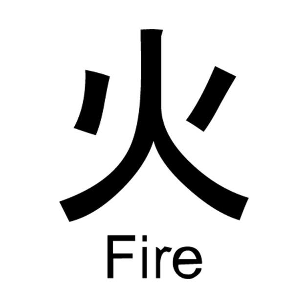 Japanese Symbol Fire Fire TShirt TeePublic