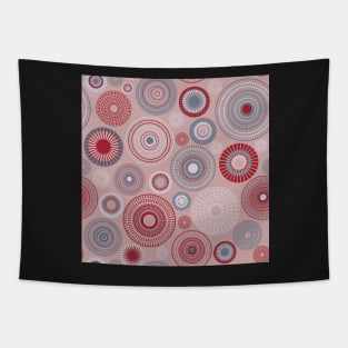 Kopie von Kopie von Kopie von colorful circles | green and coral Tapestry