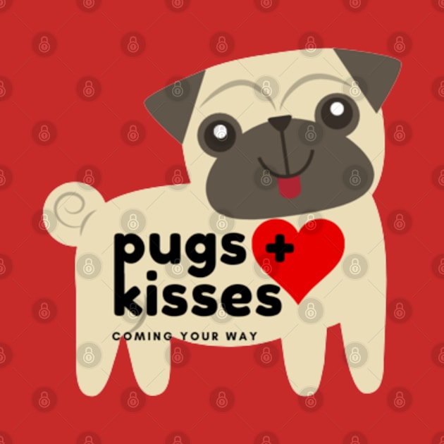 Pug and Kisses by Primigenia