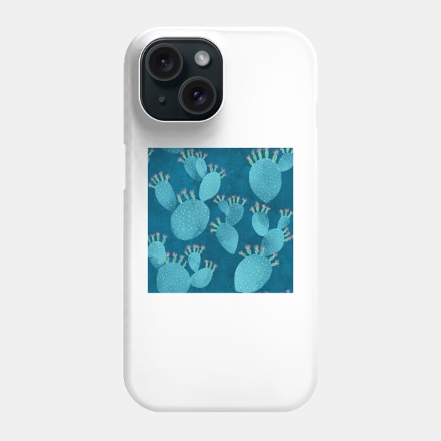 Blue cactus Phone Case by LavishSeason